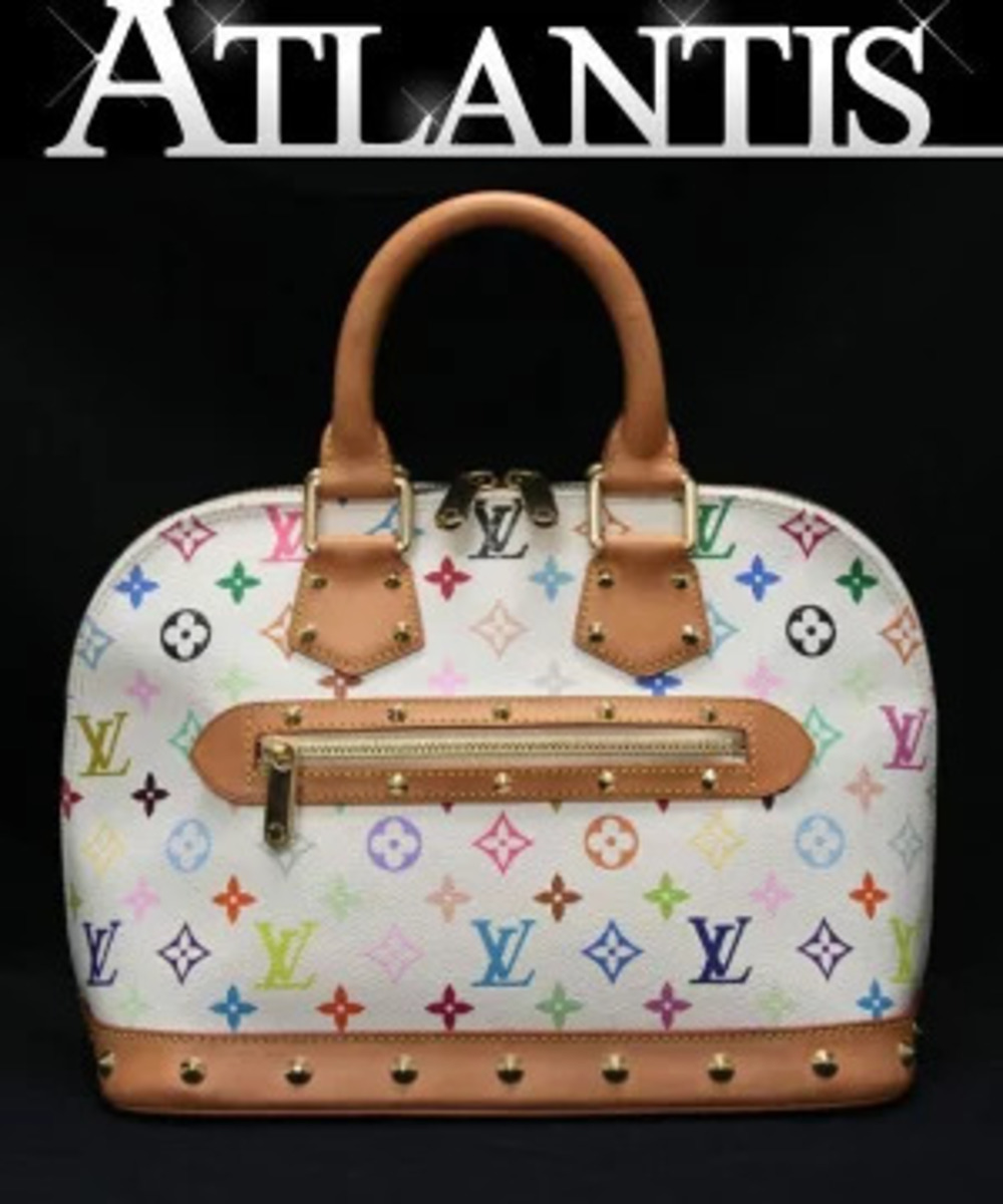 Louis Vuitton Alma handbag Monogram Multicolor Blanc White